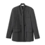 Áo khoác veest blazer nữ không cổ kèm dây buộc – phong cách Hàn Quốc – màu Đen/Ghi – Size S/M/L