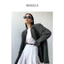 Áo blazer nữ basic Ghi/Đen – Form rộng Hàn Quốc – Size S-XL