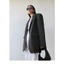 Áo blazer nữ basic Ghi/Đen – Form rộng Hàn Quốc – Size S-XL