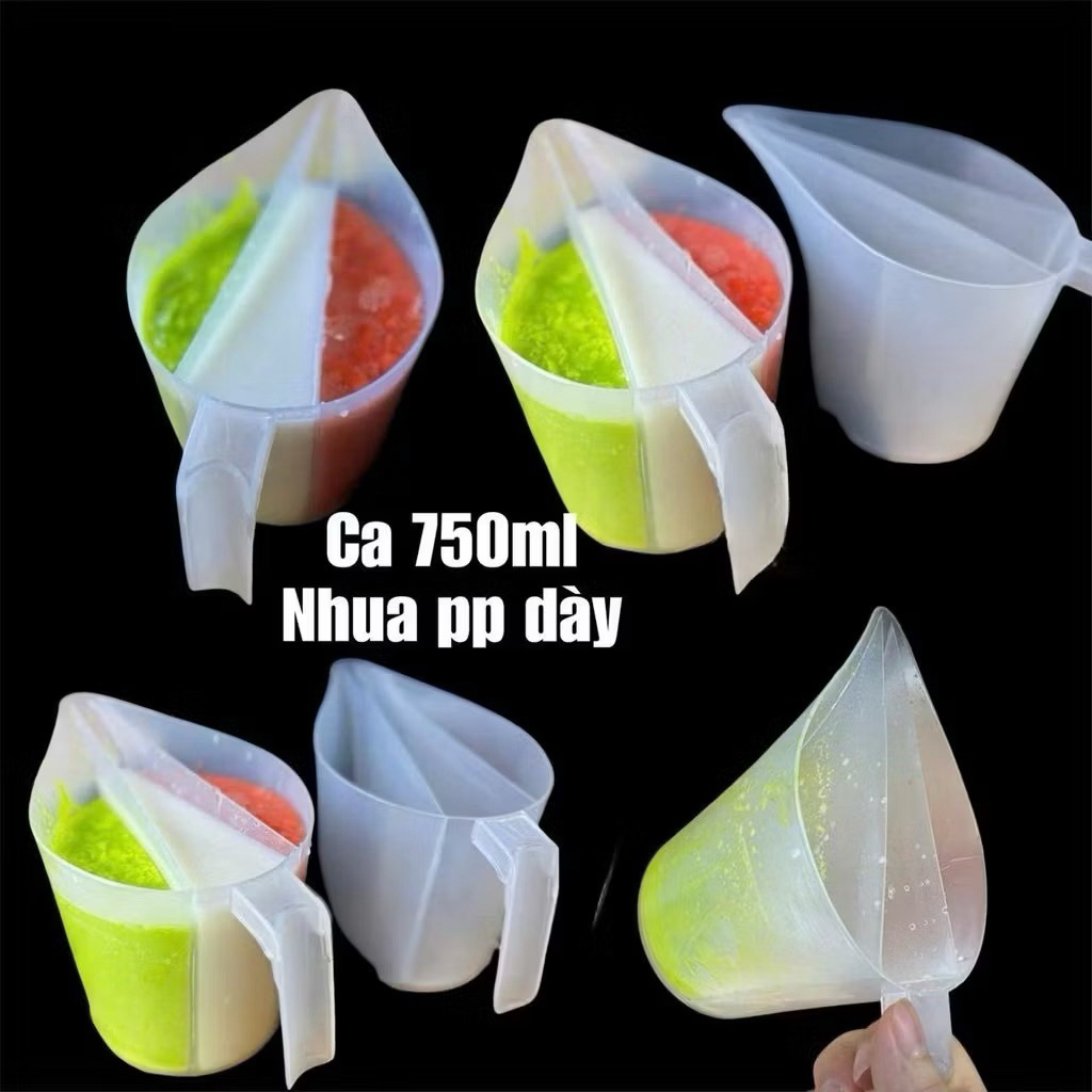 Cốc silicon chia màu rau cau phong thuỷ