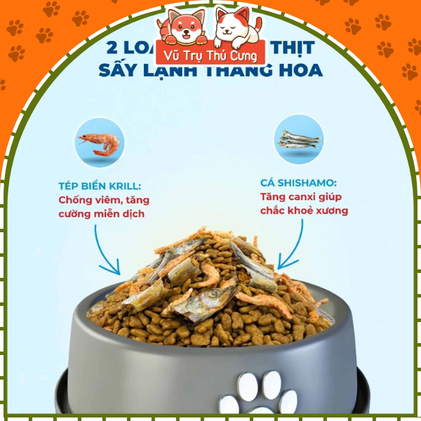 (1kg T4) Hạt Cho Mèo Mr.Vet T4 Topping 6 Loại Cá Giảm Mùi Hôi Chất Thải, Dành Cho Mèo Nuôi Trong Nhà
