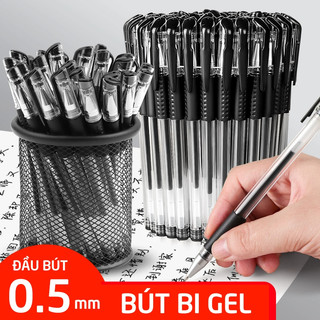 Bút Mực Đen Bút Gel 0.5mm – Bút Nước Viết Trơn, Mực Khô Nhanh, Combo Cho Học Sinh Sinh Viên