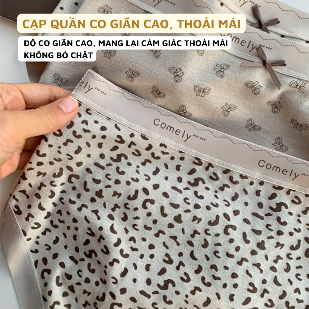 [Deal Shock] Quần lót nữ cotton viền su mềm mại không lộ viền, Quần chip nữ cạp vừa ôm dáng đáy kháng khuẩn L8383