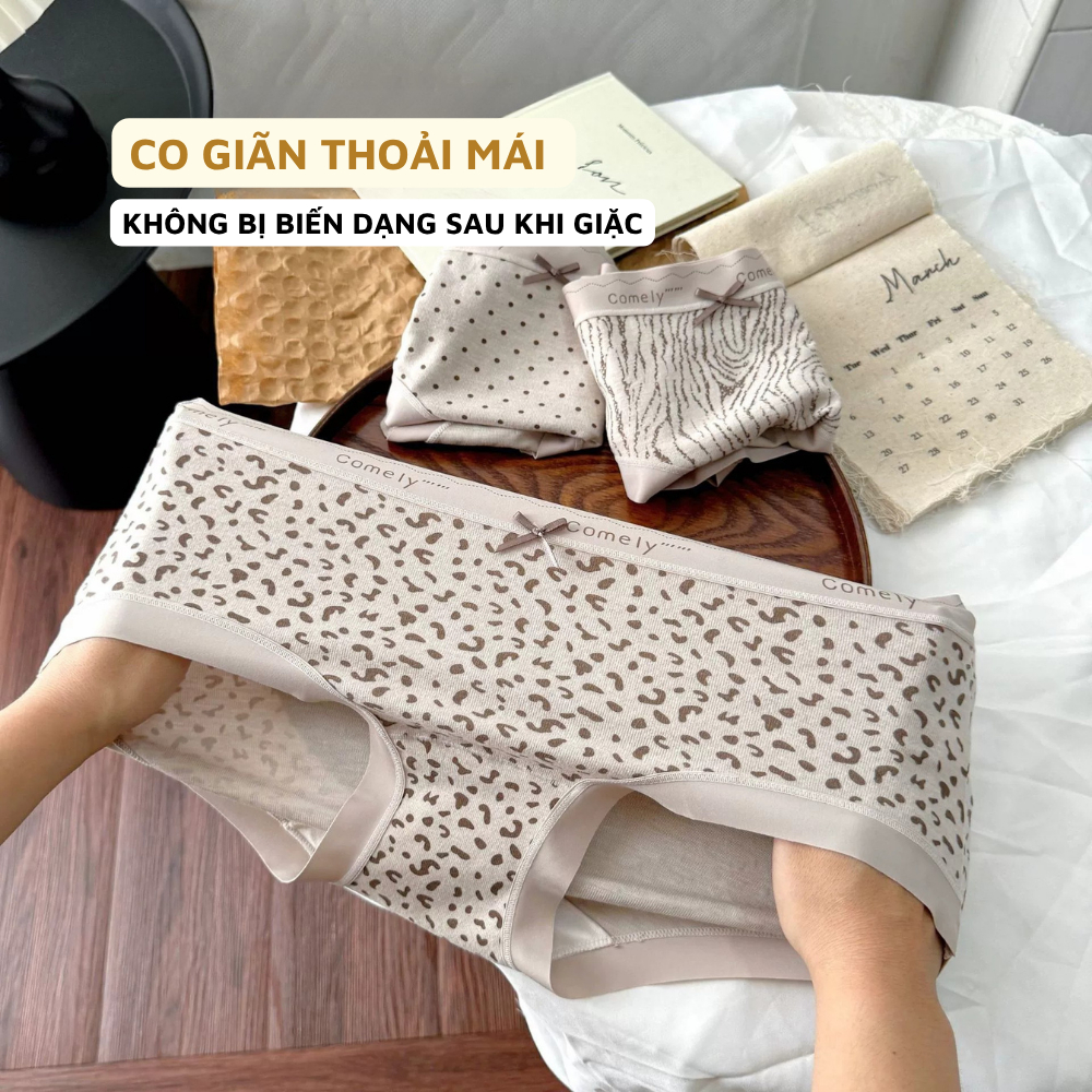 [Deal Shock] Quần lót nữ cotton viền su mềm mại không lộ viền, Quần chip nữ cạp vừa ôm dáng đáy kháng khuẩn L8383