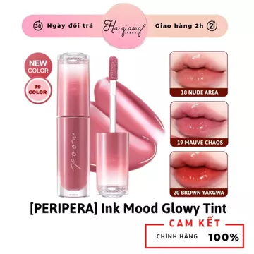[HOẢ TỐC] Son Tint Bóng Peripera Ink Mood Glowy Tint 18 -19 -20, Son Peripera Mood Ink: Màu 30 và 32 Tone da
