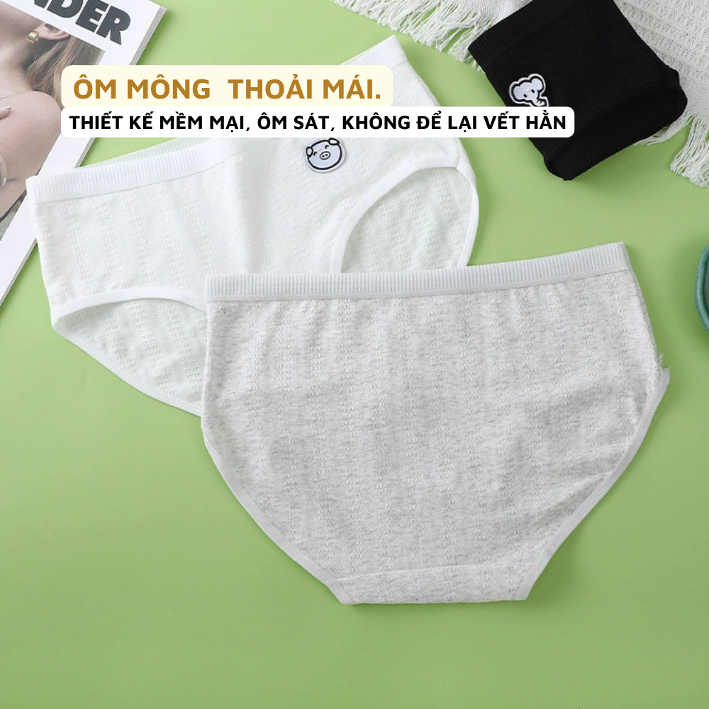 Quần Lót Nữ Cotton Đáy May Kháng Khuẩn, Quần Lót Cotton Cạp Vừa Co Dãn ZANABRA LA68