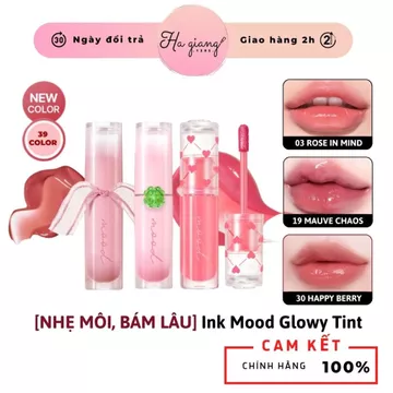 [FREESHIP HOẢ TỐC] Son Kem Tint Bóng Peripera Ink Mood Glowy Tint, Son Tint Bóng Ink Mood Glowy Tint nhẹ môi, lâu trôi