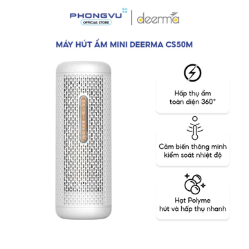 Máy hút ẩm mini Deerma CS50M - Nhỏ gọn, Không dùng điện, Hạt silica tái sử dụng, Hút ẩm 150ml - Bảo hành 3 tháng