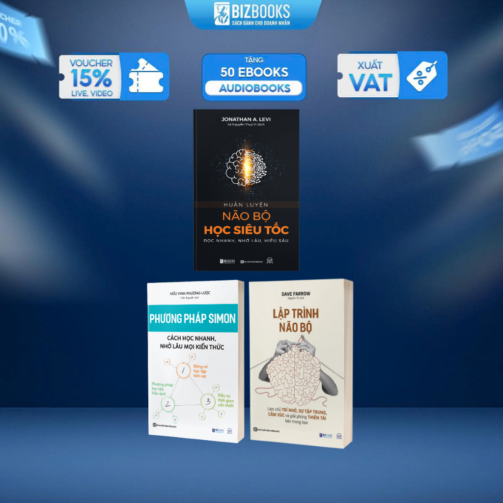 Sách - Huấn luyện lập trình não bộ, phương pháp Simon học nhanh, nhớ lâu mọi kiến thức Bizbooks