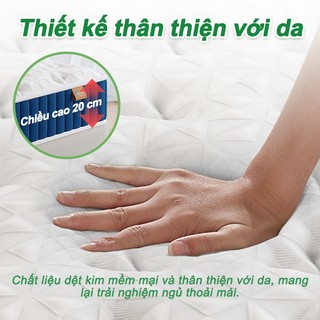 Nệm Foam Lò Xo GreaMe Mattress lò xo túi độc lập cao 20cm cùng 2 tầng cao su non nâng đỡ cơ thể