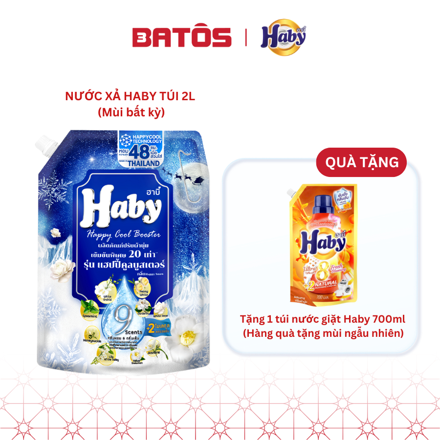 [Tặng nước giặt 700gr] Nước Xả Vải Haby Nhập khẩu Thái Lan 2000ml Cao Cấp