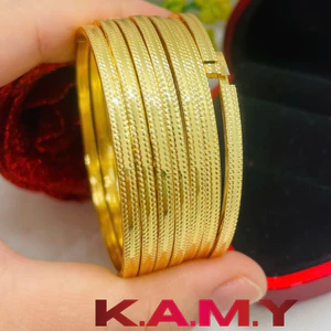 Bộ Ximen 7 Chiếc Khóa Lưỡi Gà Mạ Vàng 24K – Họa Tiết Cao Cấp, Sáng Bóng Sang Trọng Bền Màu