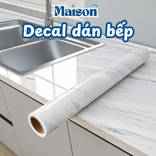 Decal Dán Bếp Chống Bám Dầu Mỡ Cao Cấp Vân Đá Marble Chống Thấm Nước, Chịu Nhiệt, Dễ Lau Chùi