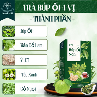 Trà búp ổi 4 vị - Làng Mai -thanh mát, vị dịu nhẹ dễ uống hộp gồm 30 túi