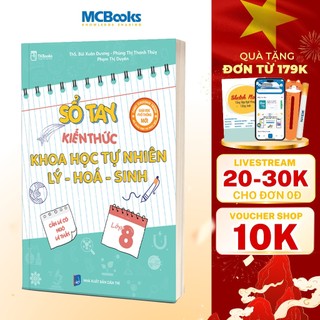 Sách - Sổ Tay Kiến Thức Khoa Học Tự Nhiên Lý – Hóa – Sinh Lớp 8