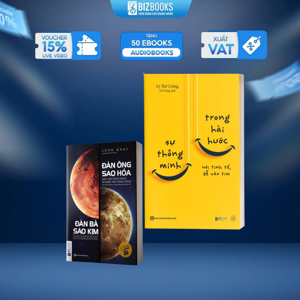 Sách Đàn Ông Sao Hỏa Đàn Bà Sao Kim Và Sự Thông Minh Trong Hài Hước - Bizbooks