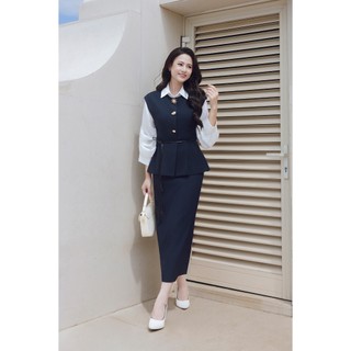 [LAMER x VIỆT HOA] Áo Sơ Mi Nữ Cổ Đức Tay Bồng L61H25Q045