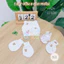 Combo 2 Set Mũ Kèm Bao Tay Chân Cho Bé Sơ Sinh Vải PETTI Mềm Mịn, Thoáng Mát Họa Tiết Dễ Thương Nền Trắng IQKAO