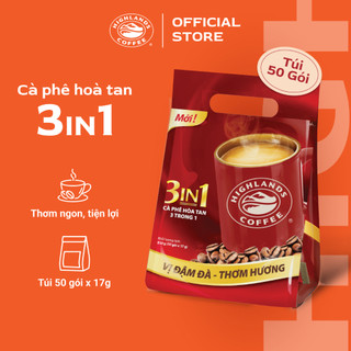 Combo 2 Túi Cà phê sữa hòa tan 3in1 Highlands Coffee (50 gói x 17g)/túi