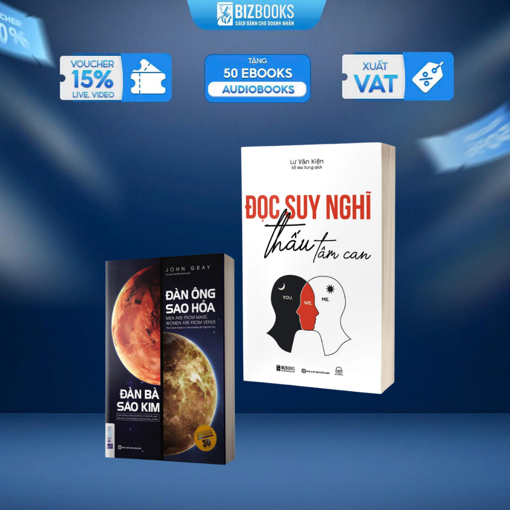 Sách Đàn Ông Sao Hỏa Đàn Bà Sao Kim Và Đọc Suy Nghĩ, Thấu Tâm Can - Bizbooks