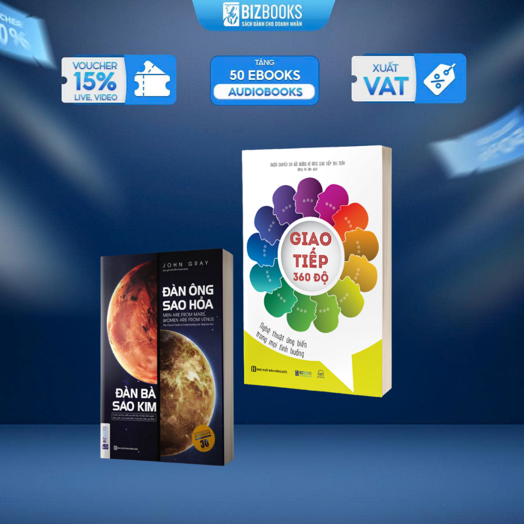 Combo Sách Đàn Ông Sao Hỏa Đàn Bà Sao Kim Và Giao Tiếp 360 Độ - Bizbooks