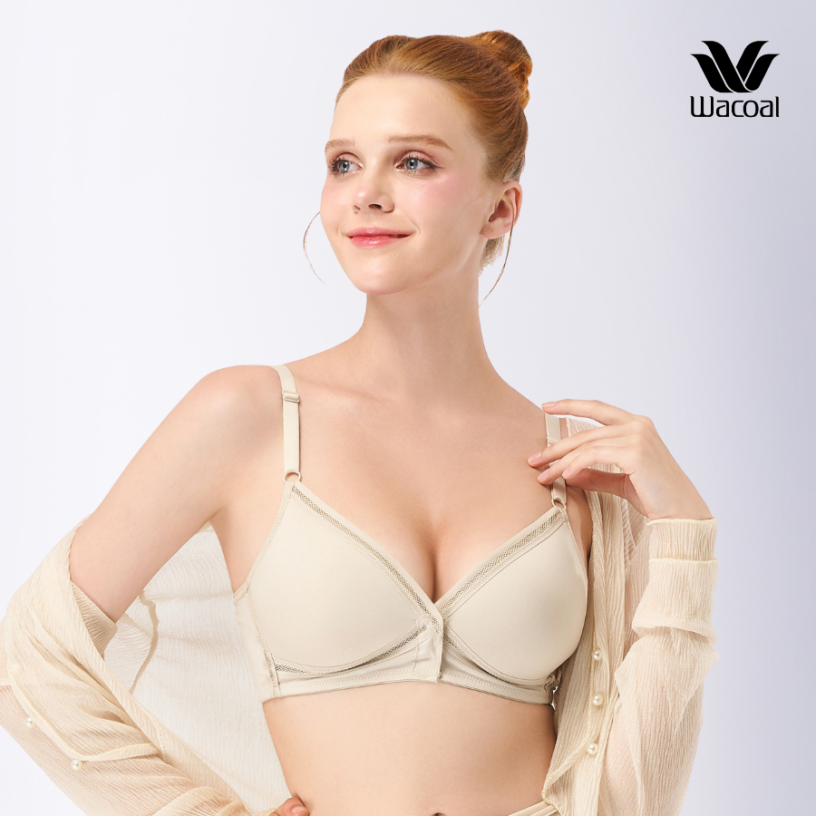 Áo lót Wacoal Lecien I25SFB723 Magic X Coolness (có size lớn) cài trước không gọng mút mỏng