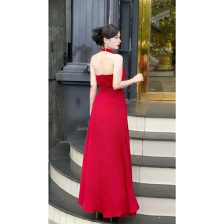 Đầm dạ hội dự tiệc bigsze màu đen cam đất hồng phấn đỏ ON005