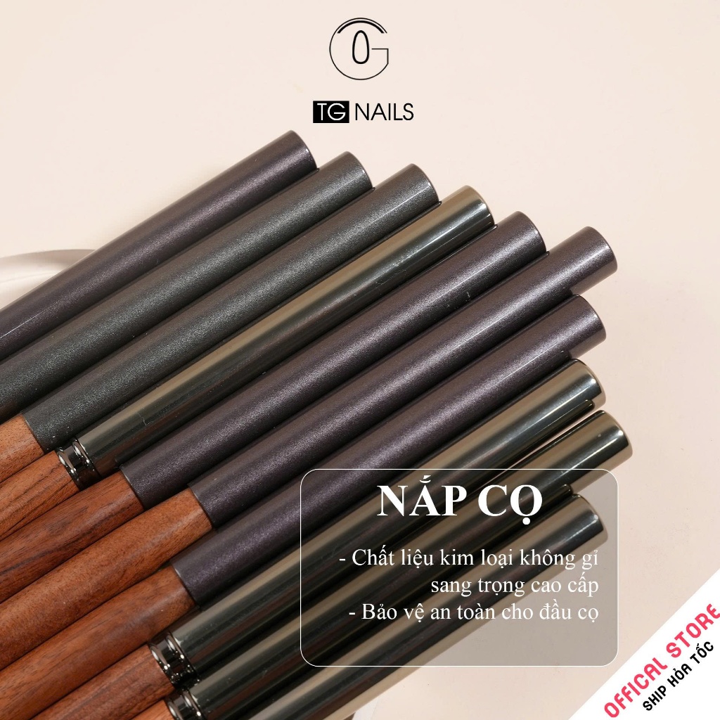 Cọ vẽ móng TG NAILS cán gỗ cao cấp