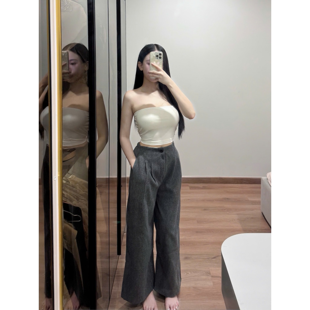Hàng QC màu siêu mới [ MÀU BE ELEGANT ] Dáng Rộng Dài 96cm Cạp Khóa Chun Cao Cấp Nhà CAMYY.STORE Women