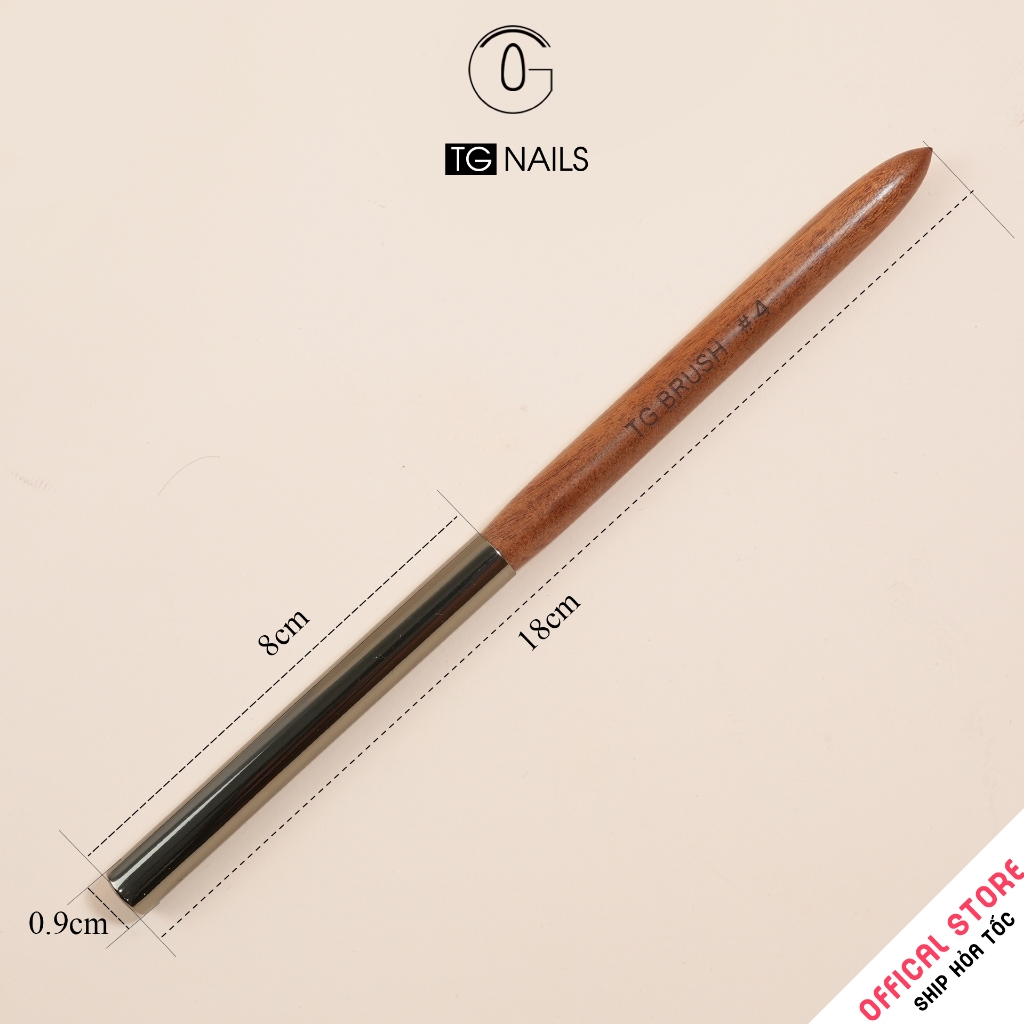 Cọ vẽ móng TG NAILS cán gỗ cao cấp