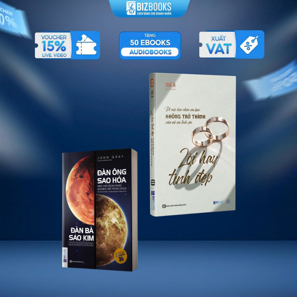 Sách Lời Hay Tình Đẹp Và Sách Đàn Ông Sao Hỏa Đàn Bà Sao Kim - Bizbooks