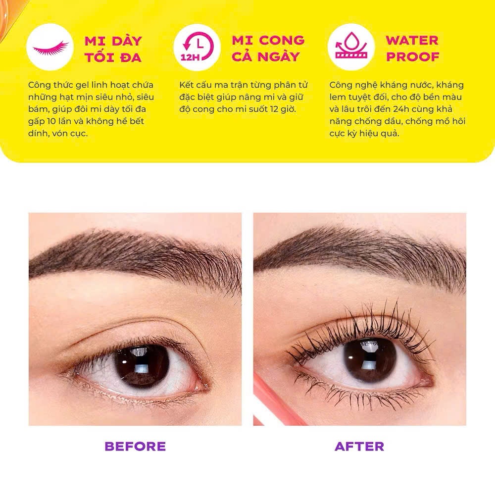 Chuốt mi mascara LEMONADE Super natural 7.5g (cây Hồng) | NHÍM HOUSE