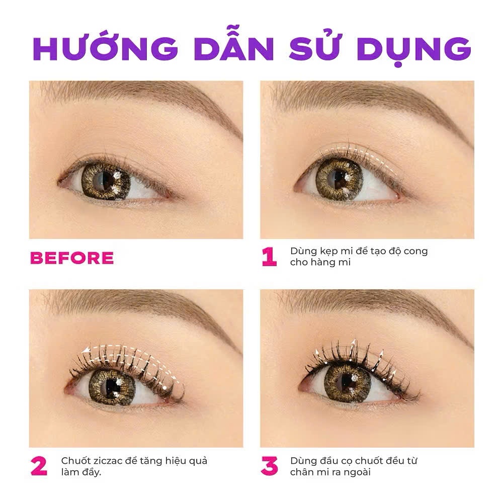 Chuốt mi mascara LEMONADE Super natural 7.5g (cây Hồng) | NHÍM HOUSE