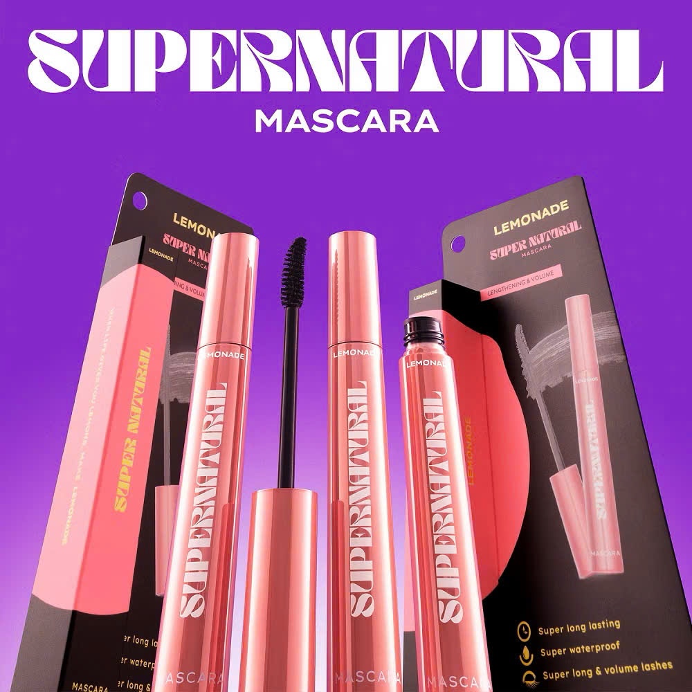 Chuốt mi mascara LEMONADE Super natural 7.5g (cây Hồng) | NHÍM HOUSE