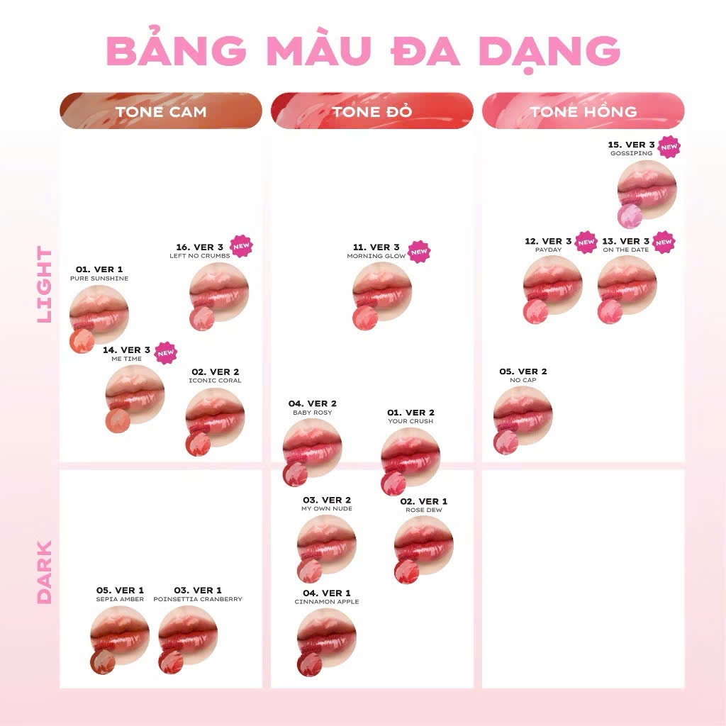 Son tint bóng LEMONADE Mirror Water Tint lâu trôi 4g | NHÍM HOUSE