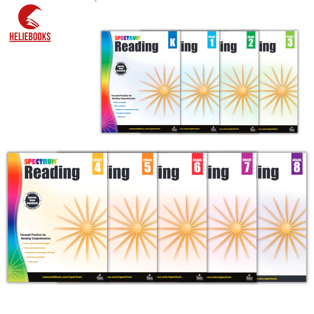 [Luyện Đọc] Spectrum Reading - Grade K,1,2,3,4,5,6,7,8 - Khổ A4 in màu ...