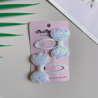Set 2 kẹp nơ kim tuyến dễ thương cho bé