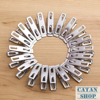 Bộ 20 Kẹp Quần Áo Inox Chống Rỉ Sét Lực Kẹp Chắc Đa Năng Tiện Dụng Cho Gia Đình Hiện Đại