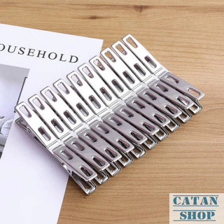 Bộ 20 Kẹp Quần Áo Inox Chống Rỉ Sét Lực Kẹp Chắc Đa Năng Tiện Dụng Cho Gia Đình Hiện Đại