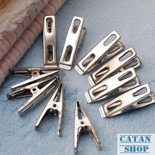 Bộ 20 Kẹp Quần Áo Inox Chống Rỉ Sét Lực Kẹp Chắc Đa Năng Tiện Dụng Cho Gia Đình Hiện Đại