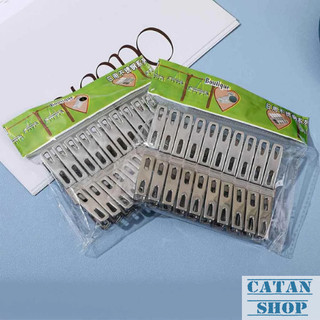 Bộ 20 Kẹp Quần Áo Inox Chống Rỉ Sét Lực Kẹp Chắc Đa Năng Tiện Dụng Cho Gia Đình Hiện Đại