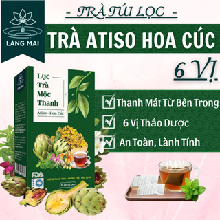 Trà Atiso 6 vị thảo mộc - Làng Mai - Làm Mát Gan, sạch mụn, da sáng, Dạng Túi Lọc Tiện Lợi Dễ Uống. Hộp 30 gói
