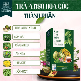 Trà Atiso 6 vị thảo mộc - Làng Mai - Làm Mát Gan, sạch mụn, da sáng, Dạng Túi Lọc Tiện Lợi Dễ Uống. Hộp 30 gói