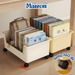 Hộp Nhựa Đựng Đồ Có Bánh Xe Di Động Tiện Lợi MAISON, Thùng Lưu Trữ Đa Năng Đựng Sách Vở Dưới Bàn Học