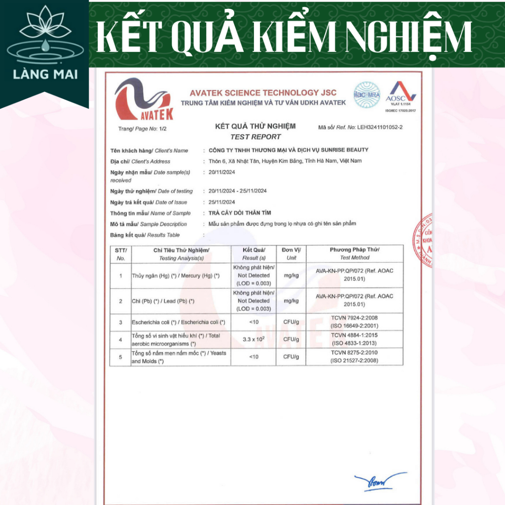 Trà Cây Dòi Thân Tím - Làng Mai - 4 Vị thảo dược, thanh lọc phổi hoàn toàn từ thiên nhiên