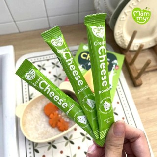 Phô mai tách muối ăn dặm Mămmy gia vị ăn dặm thơm ngon, giàu canxi cho bé tập ăn dặm,hộp 10 gói,3g
