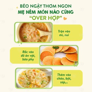 Phô mai tách muối ăn dặm Mămmy gia vị ăn dặm thơm ngon, giàu canxi cho bé tập ăn dặm,hộp 10 gói,3g