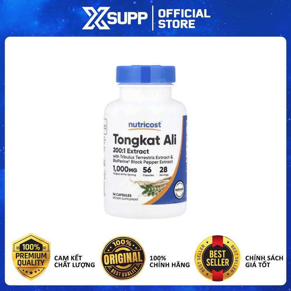 Nutricost Tongkat Ali – Viên uống tăng si nh l ực n am g iớ i