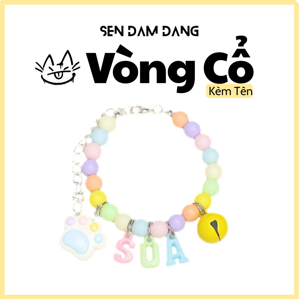 Vòng Cổ Dây Trơn Kèm Chữ Cho Cún Mèo Theo Yêu Cầu [ Ib Sốp ]