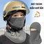 Mũ trùm đầu mùa đông kèm khẩu trang giữ ấm vải nỉ dày 2 lớp chống gió bụi, che kín mặt khi đi xe máy